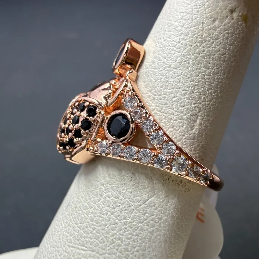 Bomb Party The Ring of‎ Immortality Size 6 Ring Black Onyx CZ RBP2639 Rose Gold